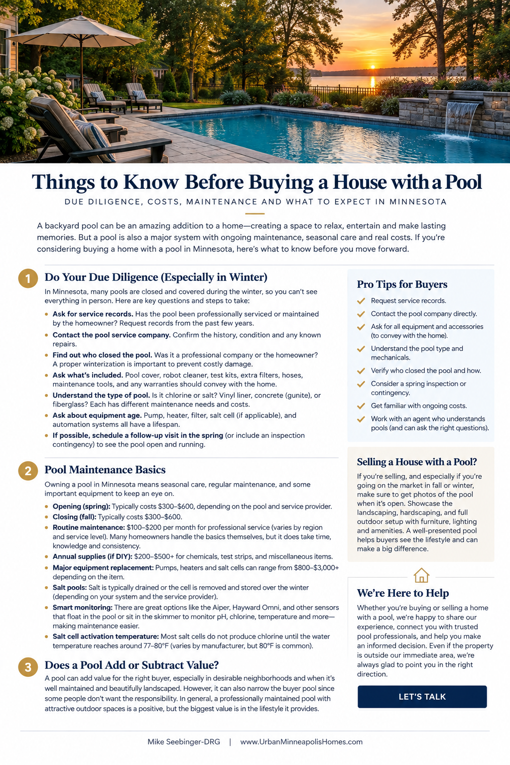Buying a house with a pool